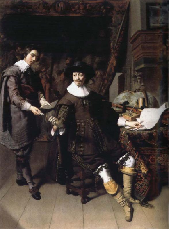 REMBRANDT Harmenszoon van Rijn Constantijn Huygens and His Secretary France oil painting art